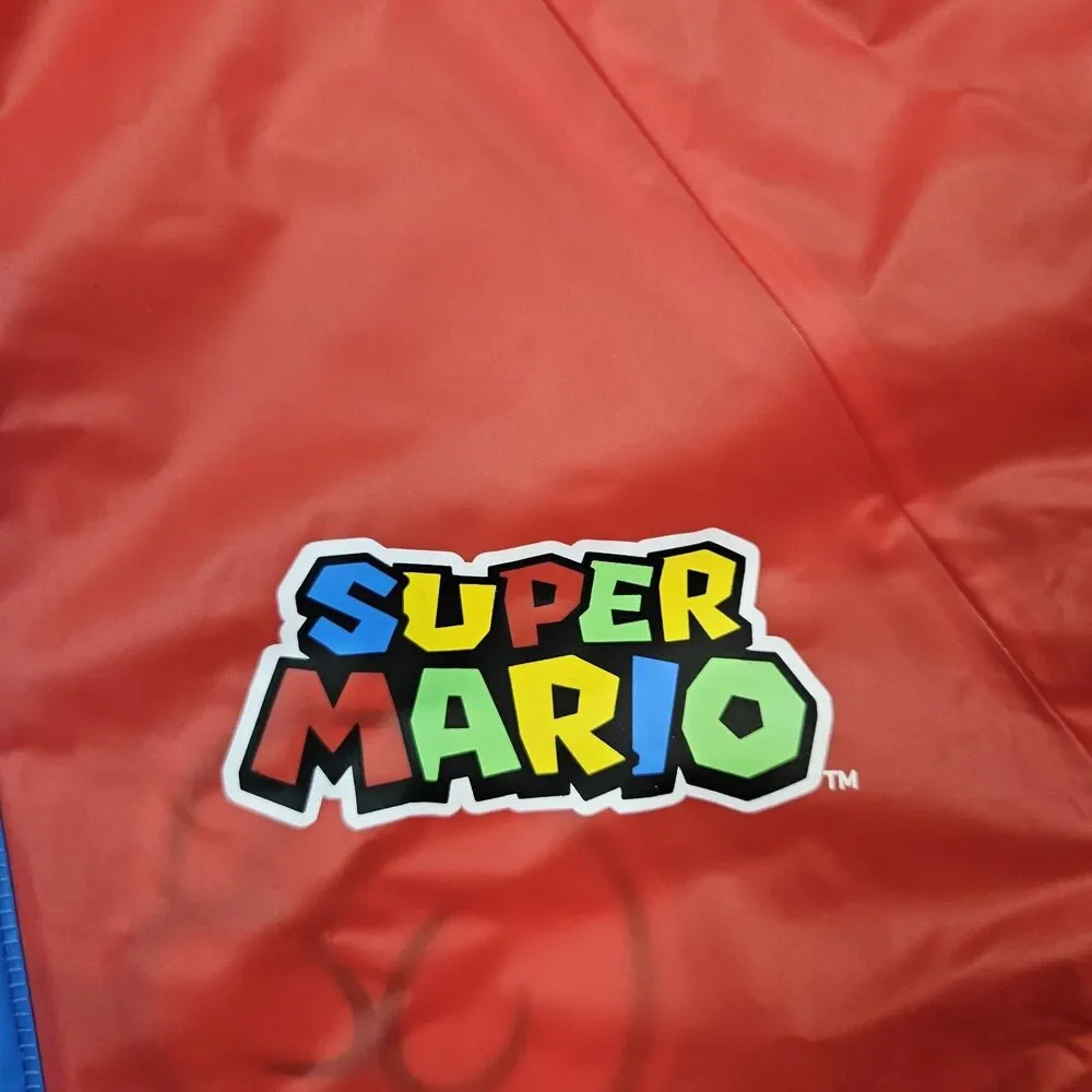 Super Mario Brothers Childrens Raincoat Red Jacket Youth Large